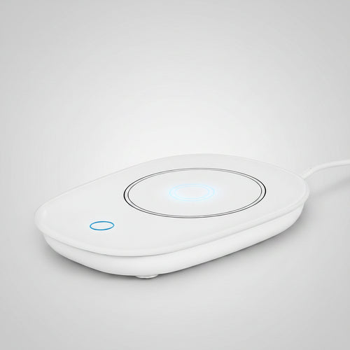 16W Auto Off Mug Warmer with a cup of coffee on a white background